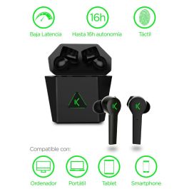 Auriculares KSIX TP-8427542116471_BXTWGM01_Vendor Negro