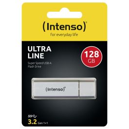 Intenso Lápiz USB Ultra Line 3531491 - Memoria USB 3.2 128 GB, Aluminio, Lectura 35 MB/s, Escritura 20 MB/s