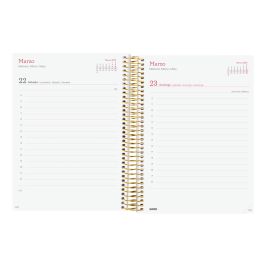 Finocam Agenda Anual Design Collection Espiral E10-155x212 mm 1Dp Goldy 2025