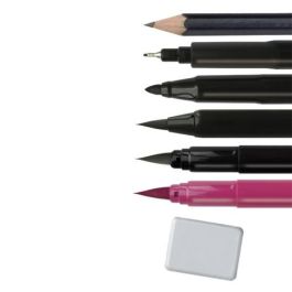 Alpino AR000701 Set Lettering Color Experience Rotuladores Pincel y Caligrafía con Lápiz y Goma para Iniciación