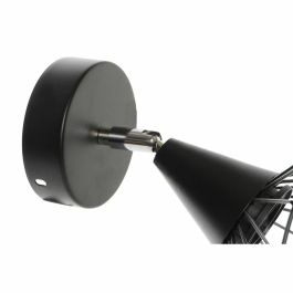 DKD Home Decor Lámpara Aplique Urban Negra de Metal E27 22 x 22 x 21 cm