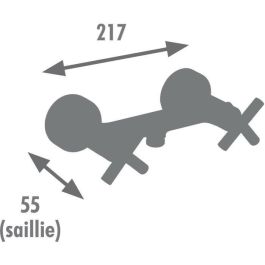 Edouard Rousseau AAAQX11048 Mezclador de Ducha NANKA Negro
