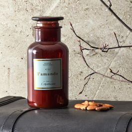 Home Deco Factory Vela Perfumada Apothicaire - Peonía, Almendra, Higo, Vidrio Tintado, 320 g, 35 h