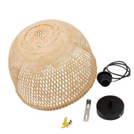 Lámpara Colgante Castellón de la Plana de Ratán con Estilo Boho-Chic y Casquillo E27 para Ambientes Cálidos y Personalizables SKD-P80120