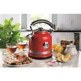 Ariete 2854/00 Hervidor Eléctrico Moderna Rojo 1.7 Litros Acero Inoxidable Termómetro Apagado Automático Diseño Elegante Objeto de Cocina