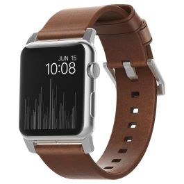 Nomad NM1A4RSM00 Correa Moderna de Cuero Marrón con Hebilla Plateada de Acero Inoxidable para Apple Watch (Series Sport/Edition/Estándar, 46/49mm) Precio: 42.1806. SKU: B1BQMN38H8
