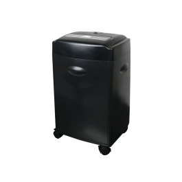 Q-connect Destructora KF15553: 15 Hojas, Corte Partículas 4x30mm, Nivel Seguridad P-4, Papelera 35L, Destruye Grapas, Clips, CDs y Tarjetas