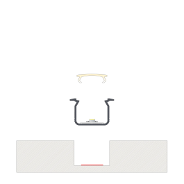 KIMERA UHRE Perfil Aluminio Anodizado Plata con Difusor Opal, Tapones y Clips Sujeción 2,02M