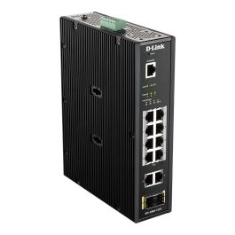D-Link Switch Industrial 200 gr - 12Ps 12 Puertos Gestionado, 10 Puertos Gigabit Ethernet, 2 Puertos SFP, PoE 240W, Montaje en Rack y Carril DIN, Rango de Temperatura -40 a 65°C