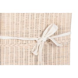 DKD Home Decor Silla Indonesia 1c24 Ratán y Madera Mango Blanco Crudo 55 x 100 x 50 cm con Cojín