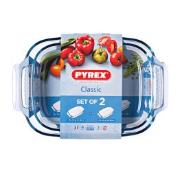 Set 2 Fuentes Horno Boro Classic Pyrex 39x27x8 cm