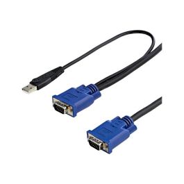 StarTech.com Cable KVM Ultra Delgado Todo en Uno VGA USB 2.0 HD15 3.05 metros (10 pies) - CAB1631HD / CAB831HD