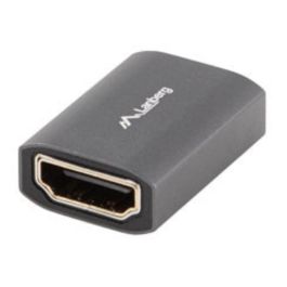 Lanberg AD-HDMI-02 Cambiador de Género HDMI-A 2.1 | Adaptador Hembra a Hembra | Conectores Chapados en Oro | Color Plata