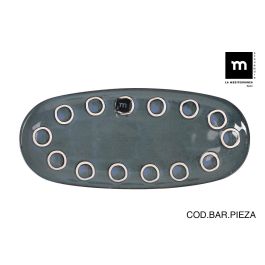 Bandeja Oval Azul Almudena 29x13.5 cm - Inde (24 Unidades) Precio: 93.79000037. SKU: B1FHEMT6CL