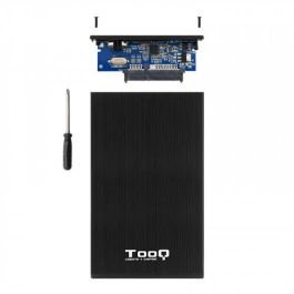 Tooq TQE-2527B Caja Externa para Disco Duro 2.5" USB 3.1 Gen 1 5Gbps UASP, compatible HDD/SSD SATA III 4TB, Aluminio Negro