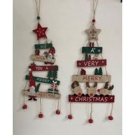 DKD Home Decor Decoración Colgante Navidad Tradicional Verde Rojo 1 x 40 x 16.5 cm (24 Unidades) Precio: 87.5000005. SKU: B1BC6XQZEZ