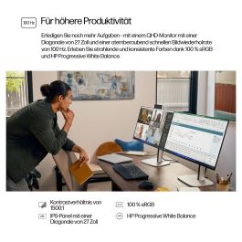 HP 527pq Monitor QHD 27 Pulgadas IPS 2560x1440@100Hz DP/HDMI/USB 350cd 5ms Negro