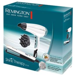 Remington D5216 S8500 Set Secador 2300W Iónico y Plancha de Pelo Cerámica con Aceite Argán 150-230°C Shine Therapy