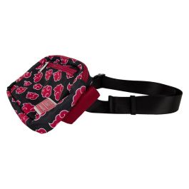 Loungefly Riñonera Naruto Shippuden, de nylon, correa ajustable, bolsillo frontal con cremallera y herrajes plateados
