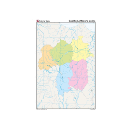 Teide Mapa Mudo Político Castilla-La Mancha Din A4