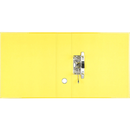 Liderpapel Archivador System Forrado Sin Rado Lomo 80mm Amarillo Compresor Metálico A4