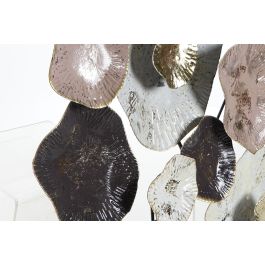 DKD Home Decor Decoración de Pared Estilo Glam Metálica Rosa Dorado - 61x61 cm (Alto x Ancho) y 5.7 cm Fondo
