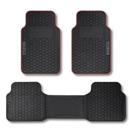 Sparco SPCF500RD Juego de Alfombras Universal F500 PVC Negro-Rojo 3 Piezas Antideslizantes y Resistentes para Coche Sparco SPCF500RD Juego de Alfombras Universal F500 PVC Negro-Rojo 3 Piezas Antideslizantes y Resistentes para Coche