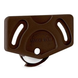 Herrajes ALK Rumor Patín Inferior Marrón para Puerta Corredera de Madera, Plástico, Carga Máx. 12-15 kg/Puerta