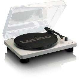 Lenco LS-50 Tocadiscos de tracción por correa Gris, 33 1/3, 45, 78 RPM, cartucho de cerámica estéreo, USB, amplificador integrado