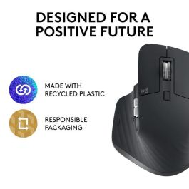 Logitech MX Master 3S Ratón Ergonómico Inalámbrico Bluetooth Grafito, 8000 DPI
