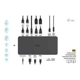 Dockstation i-Tec CADUAL4KDOCKPD2 Negro
