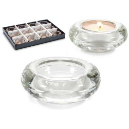Portavelas de Cristal Bajo Transparente Giftdecor 6.5x2.5x6.5 cm (48 Unidades) Precio: 44.5000006. SKU: S3604302