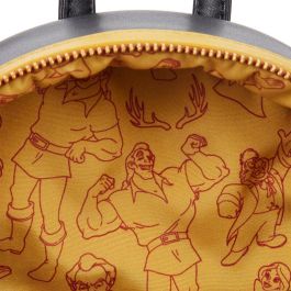 Loungefly Mochila Villanos Escena Gastón La Bella y la Bestia Disney 26cm