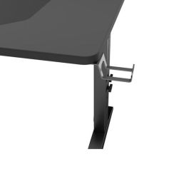 GENESIS Escritorio Gaming Holm Modular 120cm x 75cm Ajustable en Altura con LED RGB, Gestión de Cables y Soporte Vaso/Auriculares Negro