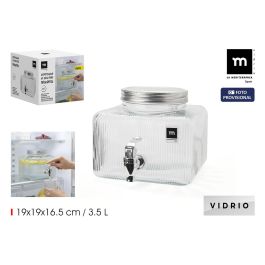 Inde Tarro Dispensador Frigo de Vidrio 3.5 Litros La Mediterran, 19 x 19 x 16.5 cm (6 Unidades) Precio: 51.183. SKU: B1BG88VAT8