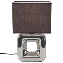 Home Deco Factory Lámpara de Mesa Acabado Cromado Cerámica