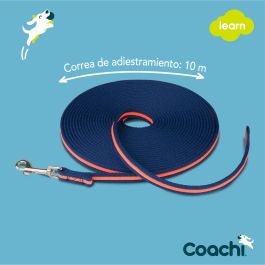 Coachi Training Line Correa de Adiestramiento Acolchada 10m Azul-Coral para Control y Socialización de Perros y Cachorros