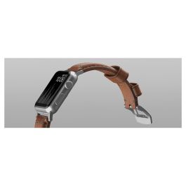 Nomad NM1A4RST00 Correa de Cuero Tradicional Marrón Hebilla Plata para Apple Watch Series 42mm 44mm 45mm 49mm