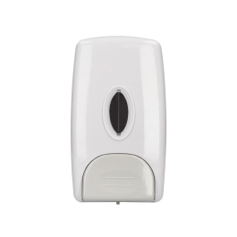 Q-connect Dispensador Gel y Jabón Manual 13,5x23,5x9,5 cm Blanco/Gris Plástico 1 Litro