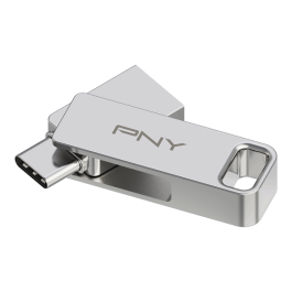 PNY DUO LINK Unidad Flash USB 64 GB USB Type-A / USB Type-C 3.2 Gen 1 Acero Inoxidable