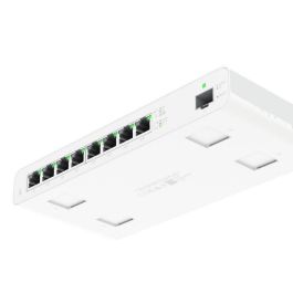 Ubiquiti UISP Switch PoE Gigabit Layer 2, 8 Puertos RJ45 GbE, 1 Puerto SFP 1G, 110W PoE, 24-28VDC, -10 a 50°C, Sin Ventilador para WISP
