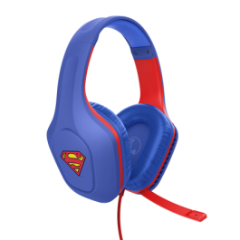 Trust GXT 415SM Zirox Auriculares Gaming Alámbricos Diadema con Micrófono Boom, Circumaural, Conector 3.5mm, Control de Volumen, Azul y Rojo
