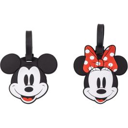 PEERS HARDY Set 2 Etiquetas de Equipaje Mickey & Minnie Disney Silicona Alta Calidad