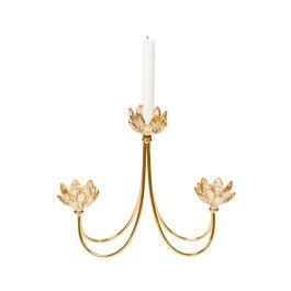 Candelabro Romimex Dorado Metal Vidrio 31 x 26 x 6 cm Precio: 88.50000016. SKU: B1BW5VSSWF