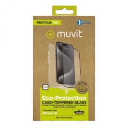 Funda y Protector para Móvil Muvit for Change iPhone 16 Negro