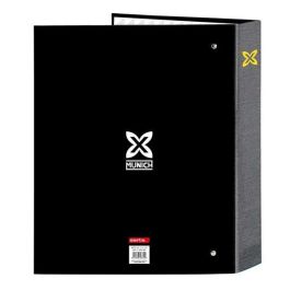 Carpeta de anillas Munich Topo Negro A4 27 x 33 x 6 cm