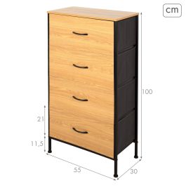 Cajonera Max Home Negro Moderno 55 X 100 X 30 CM