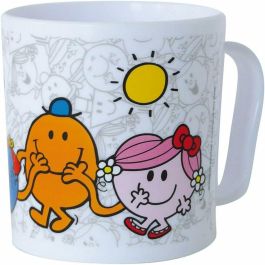 Fun House Vajilla Monsieur Madame Plato Hondo Ø16 cm, Botella 350 ml, Taza 350 ml y 2 Peluches 12 cm FUN3524550064857