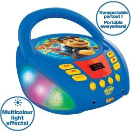 Lexibook Reproductor CD Bluetooth 5.0 Paw Patrol Portátil con Efectos Luz Multicolor, Función Karaoke para Niños