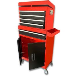 DOMAC Carro de Taller con 7 Cajones Metálicos y Contenedor Móvil Superior. Capacidad 46 kg, 2 Puertas y Ruedas Precio: 149.49999999. SKU: B1FMJDZBFV